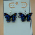Blue Butterfly Dangle Earrings | Lightweight & Vibrant