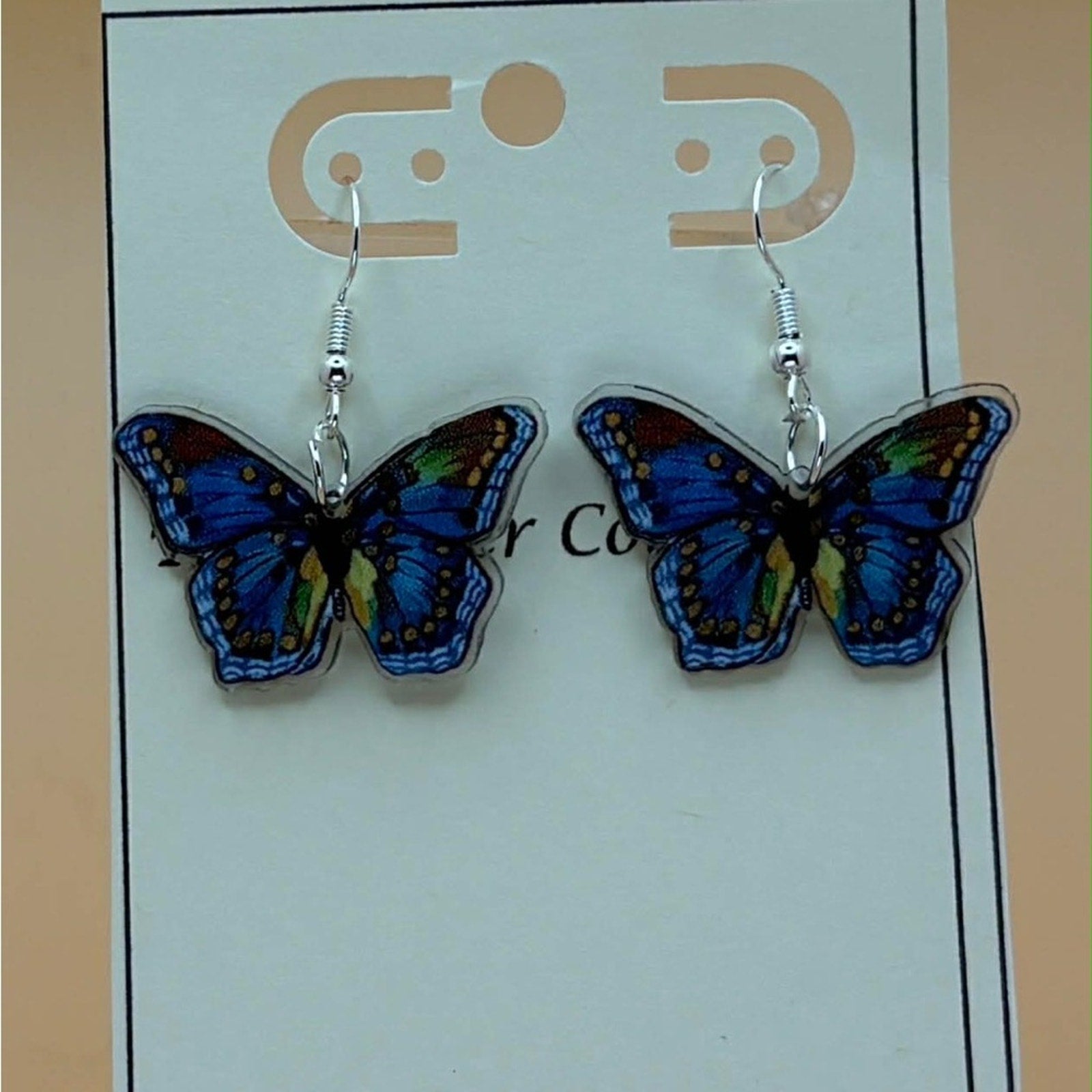 Blue Butterfly Dangle Earrings | Lightweight & Vibrant
