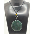 Green Moss Agate Round Pendant