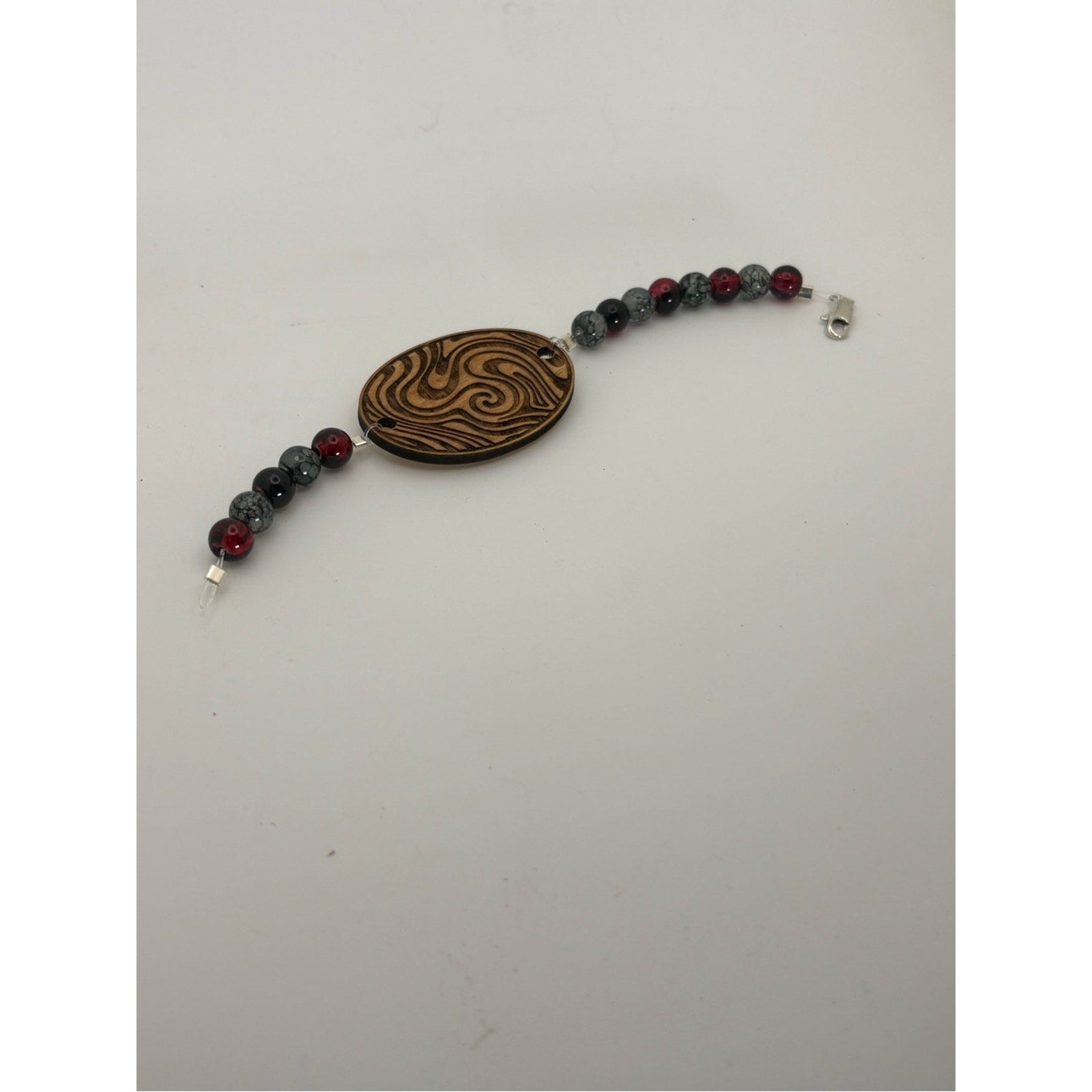 Handmade Laser Engraved Beaded Bracelet