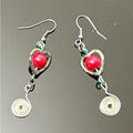 ❤️ Handmade Boho Heart & Spiral Dangle Earrings ❤️