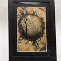 🌑🌿 Mystical Forest Circle Art – Framed Wall Décor