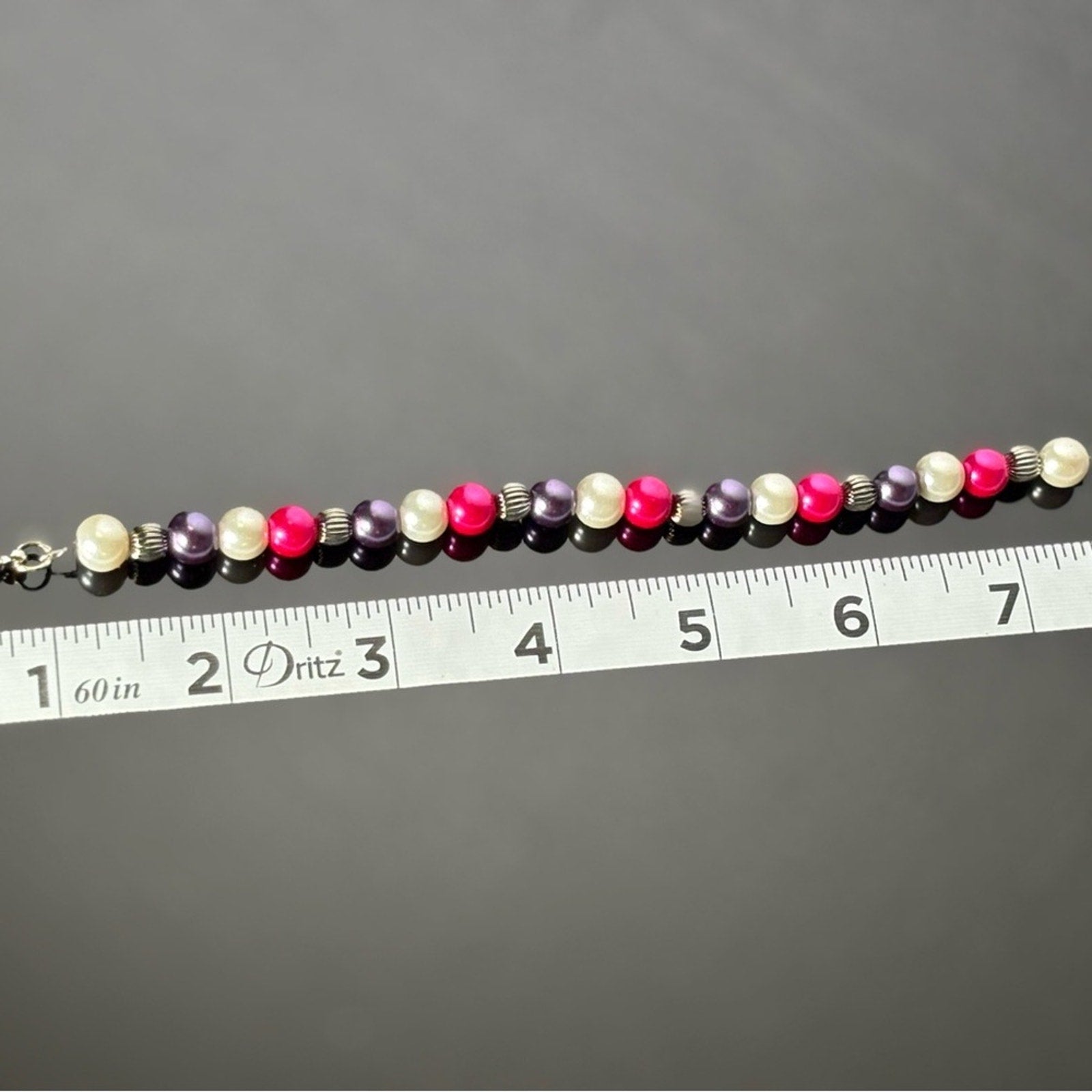 🩷Hand-Beaded Pearl & Metallic Accent Bracelet – NWOT🩷🔖