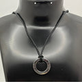 Passion Circle Pendant Necklace – Inspirational Word Necklace on Black Cord