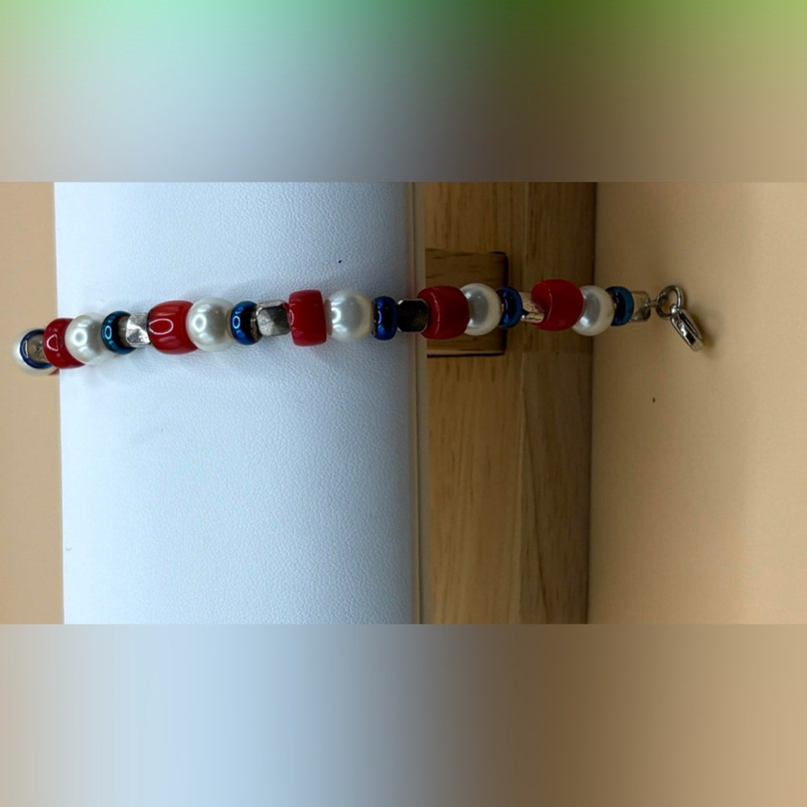 Red White & Blue Beaded Bracelet | Patriotic