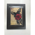 Gothic Butterfly & Rose Framed Art Print
