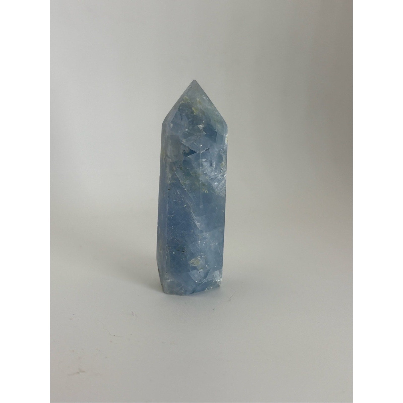 Celestite Crystal Tower Point | Natural Blue Celestine Generator | 2.75”