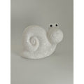 White Stone Snail Carving / Crystal Snail Figurine