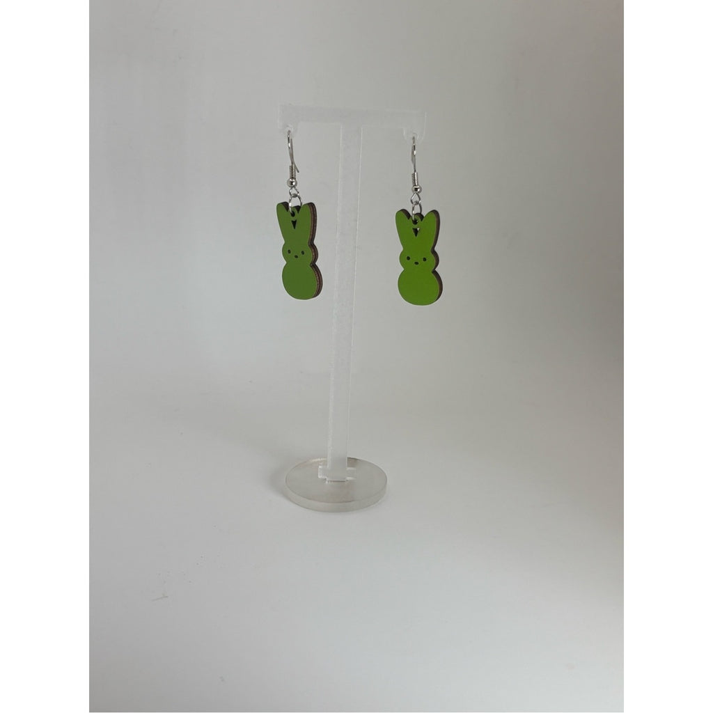 Green Earring Bundle | Gummy Bears, Peeps Bunny & Crystal Dangles | 3 Pairs
