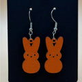Orange Bunny Dangle Earrings
