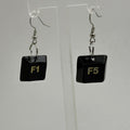 F1 & F5 Keyboard Keycap Earrings | Upcycled Computer Key Jewelry |