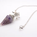 Amethyst Triple Moon Pendulum – Pentacle Divination Tool