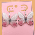 Blush Fairy Butterfly Dangle Earrings