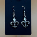 ⚜️ Fleur-de-Lis Silver-Tone Drop Earrings ⚜️
