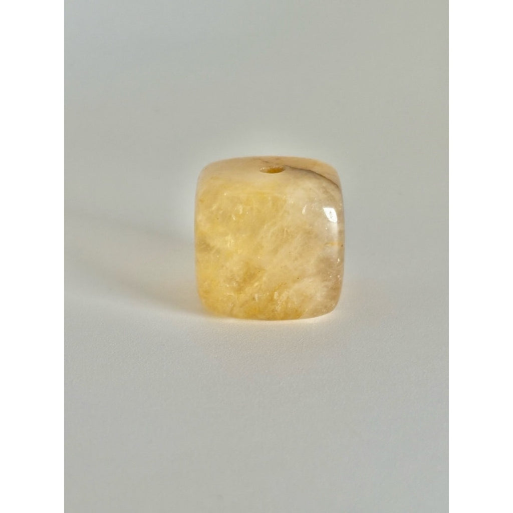 Citrine Stone Incense Holder Cube | Polished Stone Burner