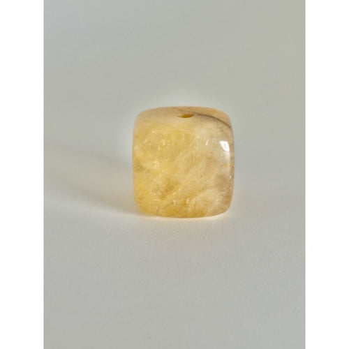 Citrine Stone Incense Holder Cube | Polished Stone Burner