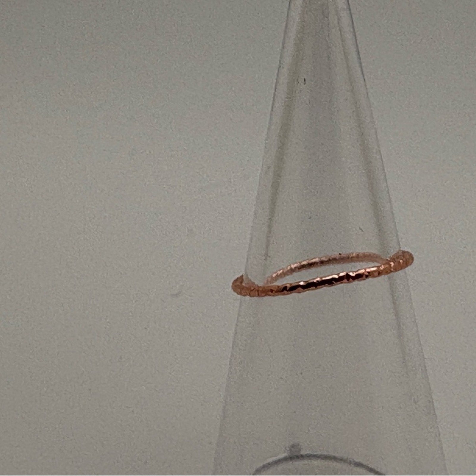 ✨ Minimalist Rose Gold Textured Band Ring – Dainty Stackable Ring ✨