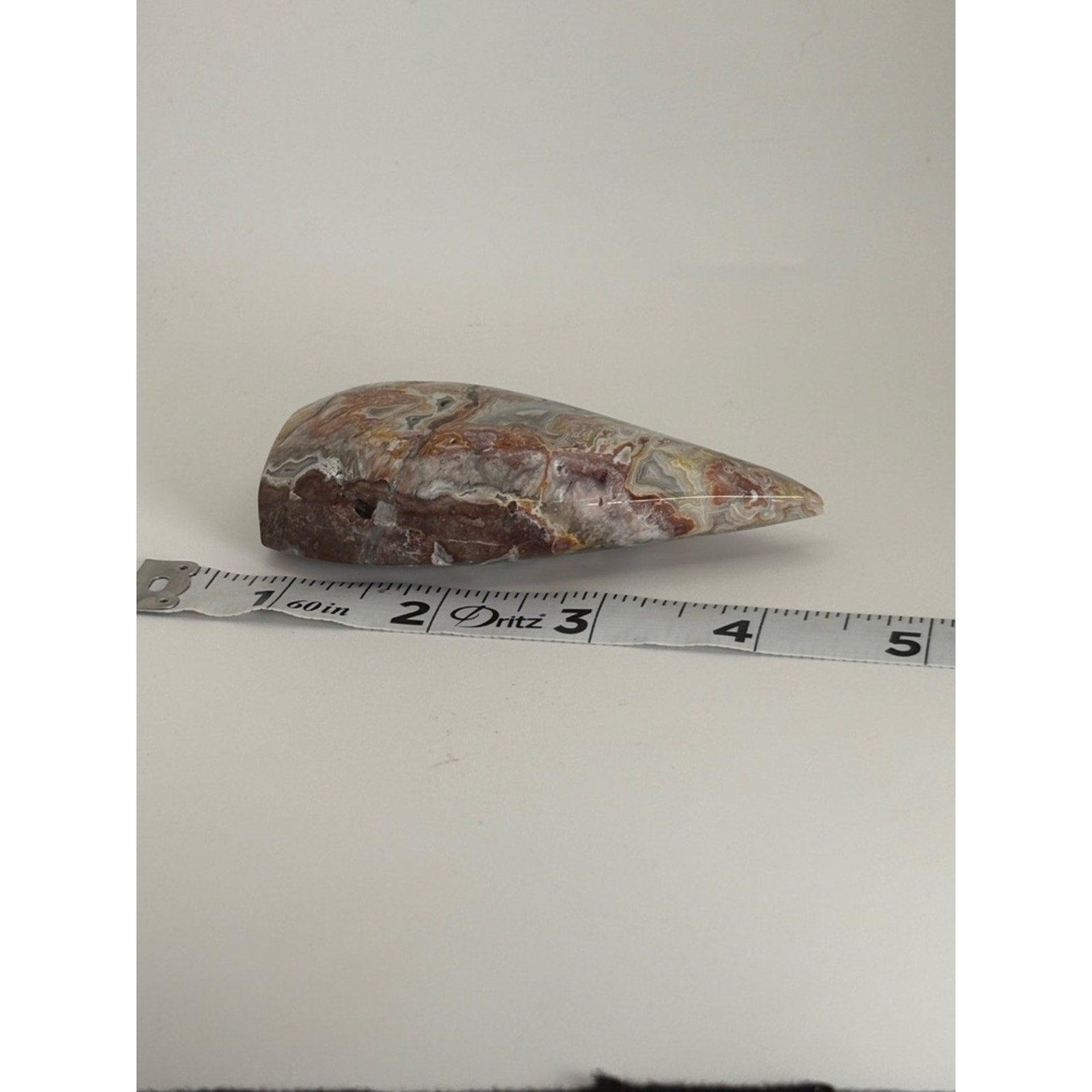 Crazy Lace Agate Flame 3.5” / Mexican Agate Freeform / Banded Crystal Decor