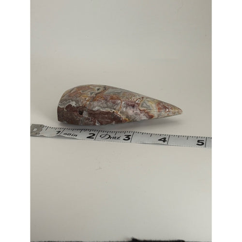 Crazy Lace Agate Flame 3.5” / Mexican Agate Freeform / Banded Crystal Decor