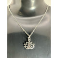 Silver Tone Lotus Meditation Necklace | Yoga Pendant | Spiritual Zen Jewelry