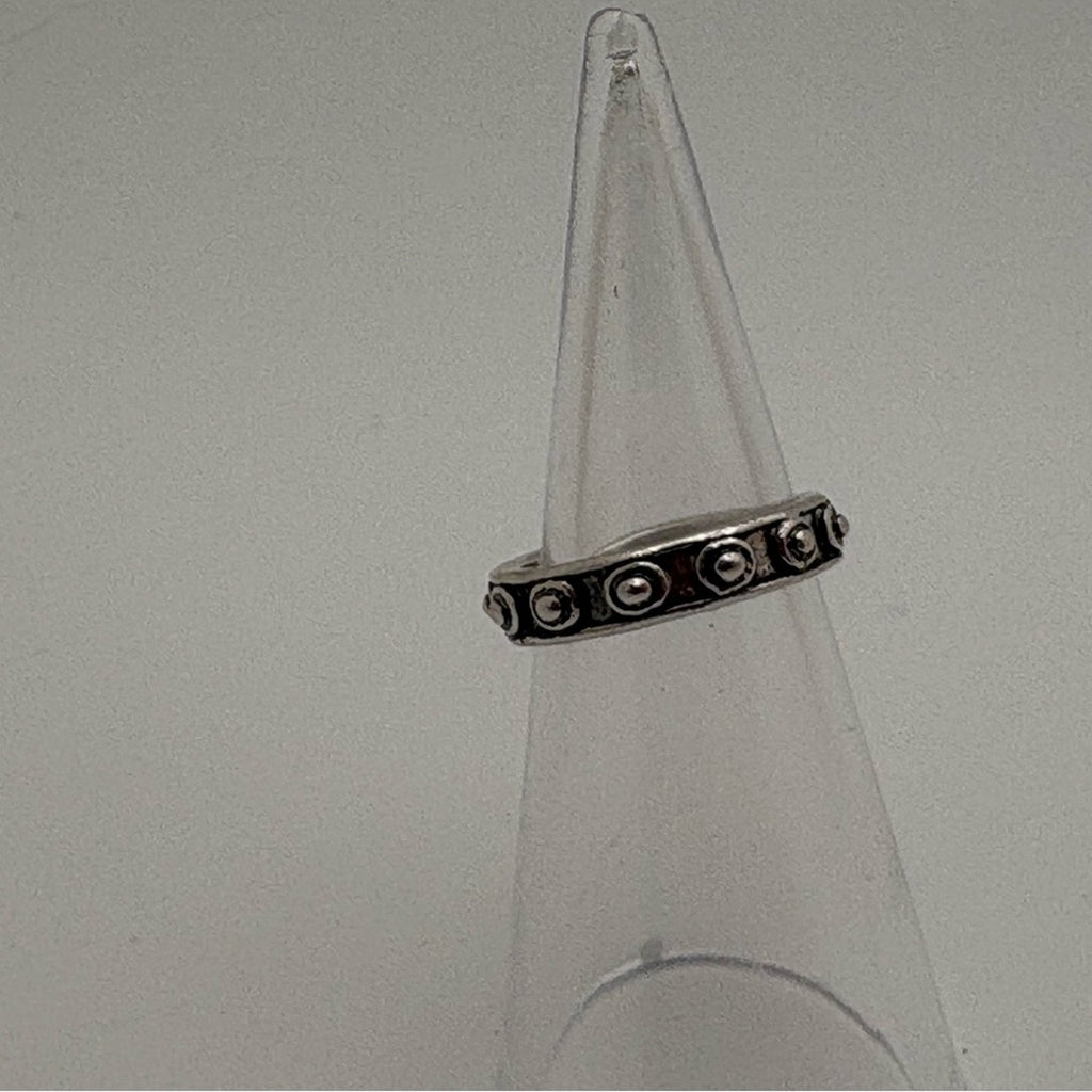 ✨ Minimalist Silver Textured Band Ring – Boho Stackable Ring ✨