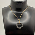 Strength Circle Pendant Necklace – Inspirational Word Pendant