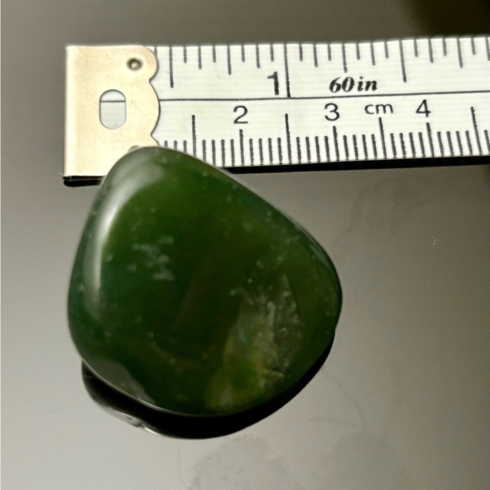 💚Polished Jade Tumble — Deep Green Good Luck Stone💚