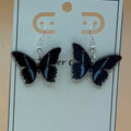 Midnight Butterfly Dangle Earring