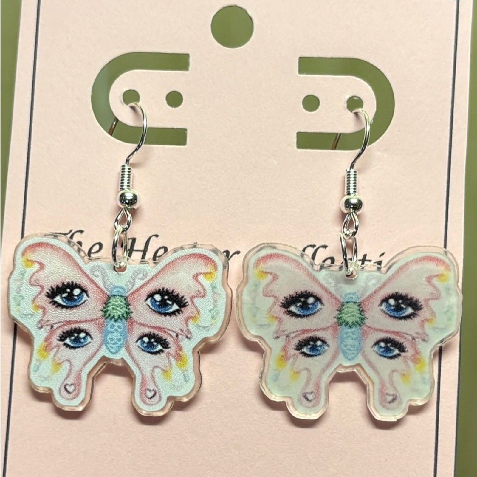 Mystical All-Seeing Butterfly Drop Earrings