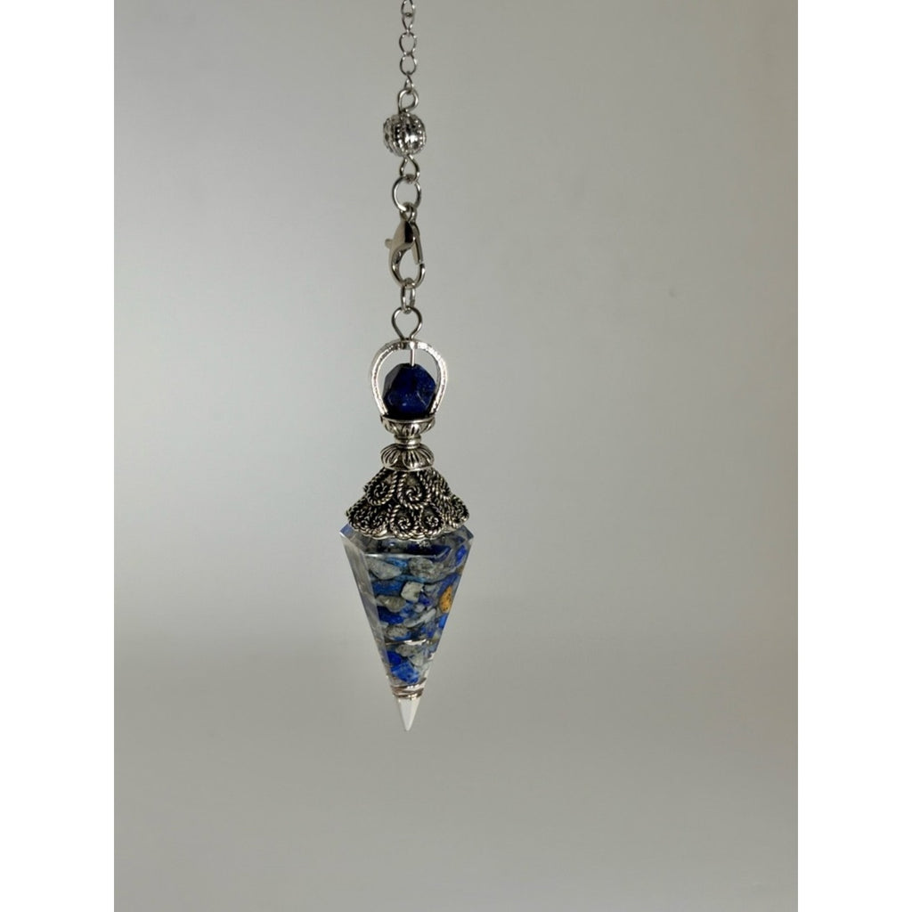 Lapis Lazuli Orgone Pendulum | Crystal Dowsing Tool | Spiritual Divination