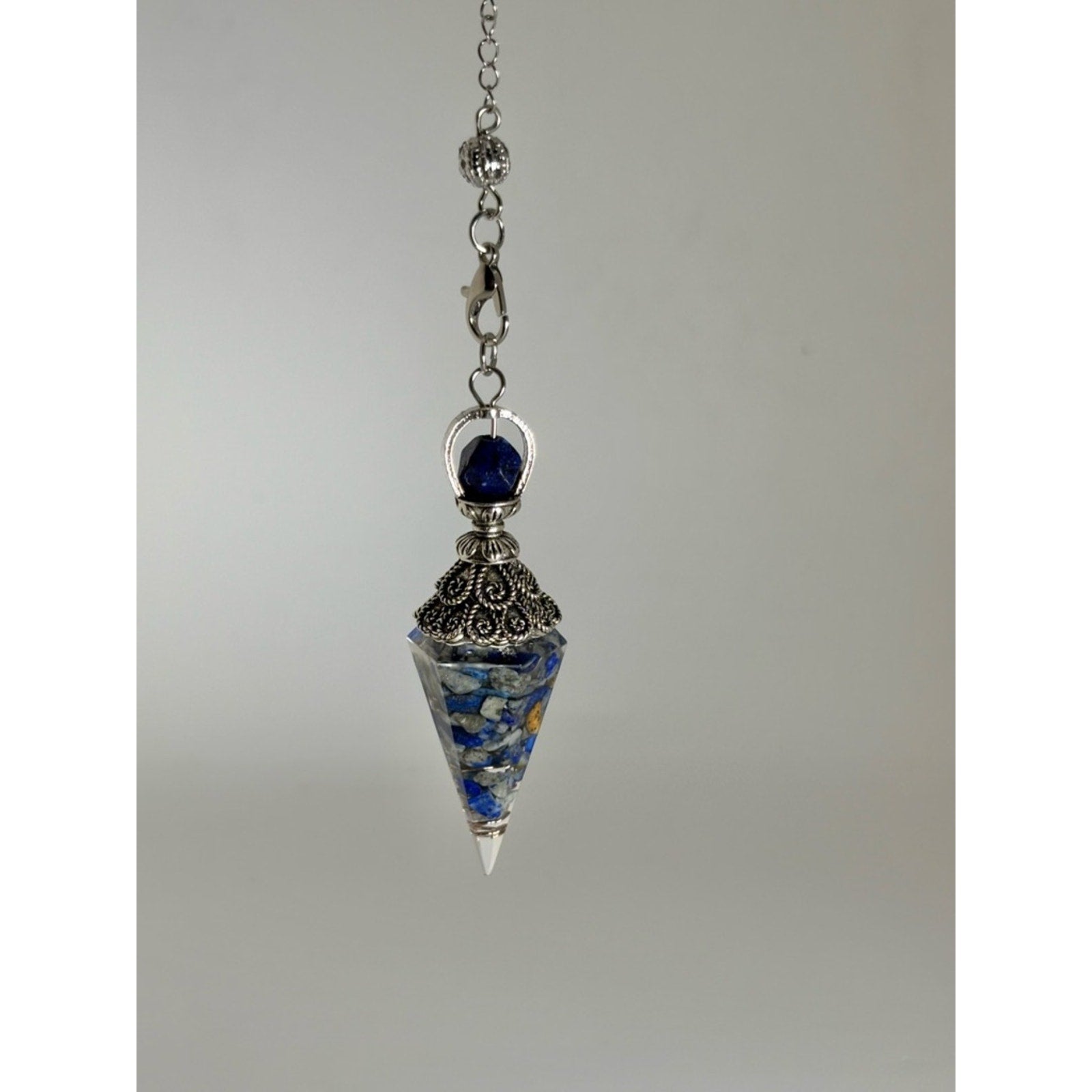 Lapis Lazuli Orgone Pendulum | Crystal Dowsing Tool | Spiritual Divination