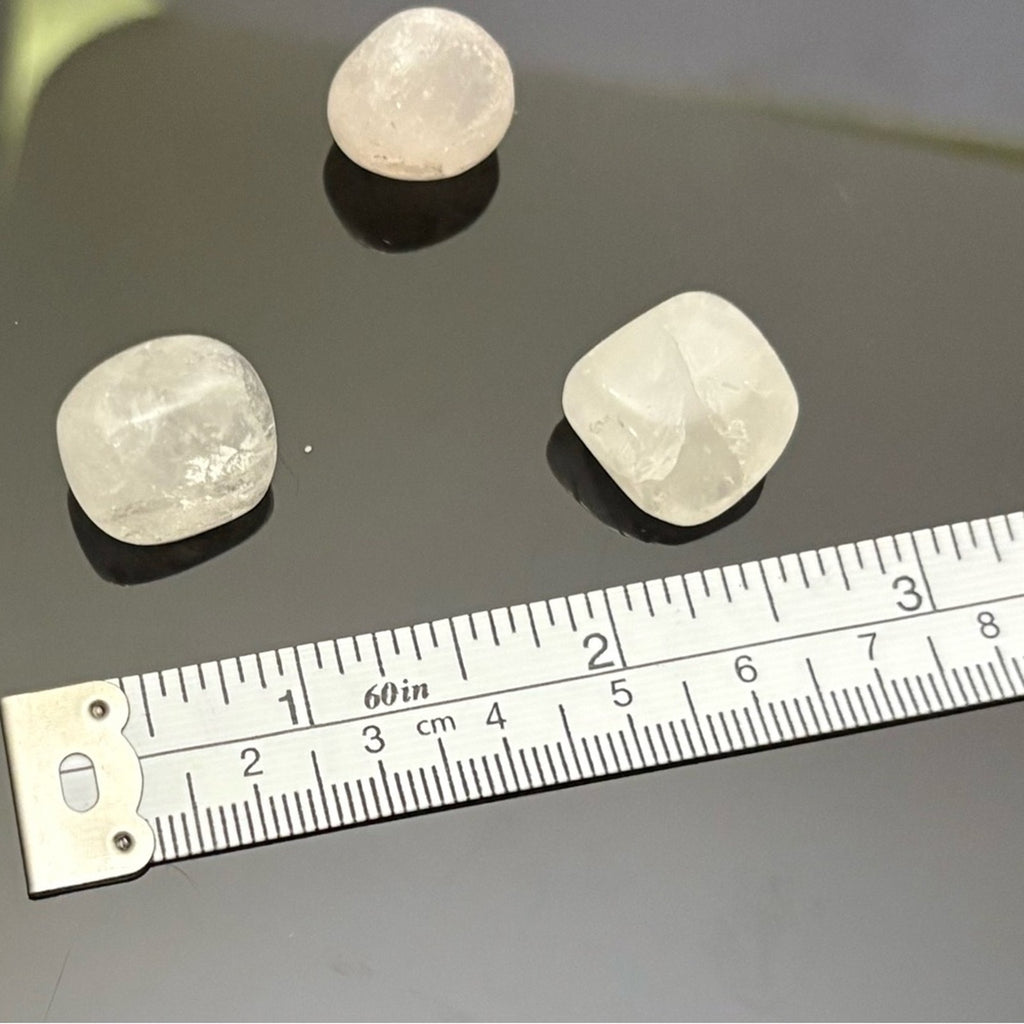 🤍Set of 3 Milky Quartz Tumbles — Soft Glow & Gentle Healing Energy🤍