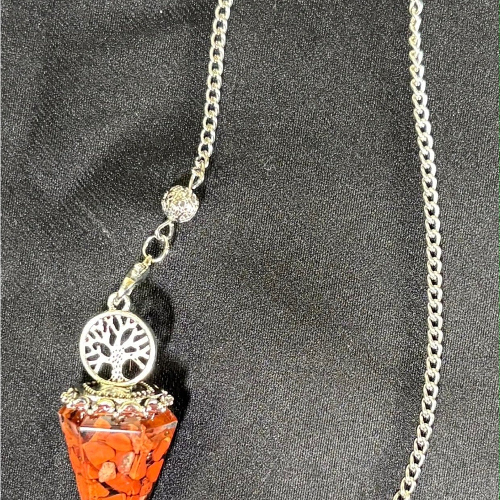 Red Jasper Orgone Pendulum