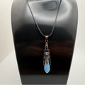 ✨ Opalite Crystal Point Pendant Necklace – Vintage Style Setting ✨