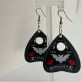 🦇 Bat Planchette Dangle Earrings – Mystical / Spooky Style – New