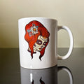 ☕️ Day of the Dead / Sugar Skull Mug – Red Hair Floral Design – 11oz 🌺💀