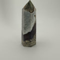 4.5” Druzy Agate Tower ✨ Banded Moss Agate Crystal Point