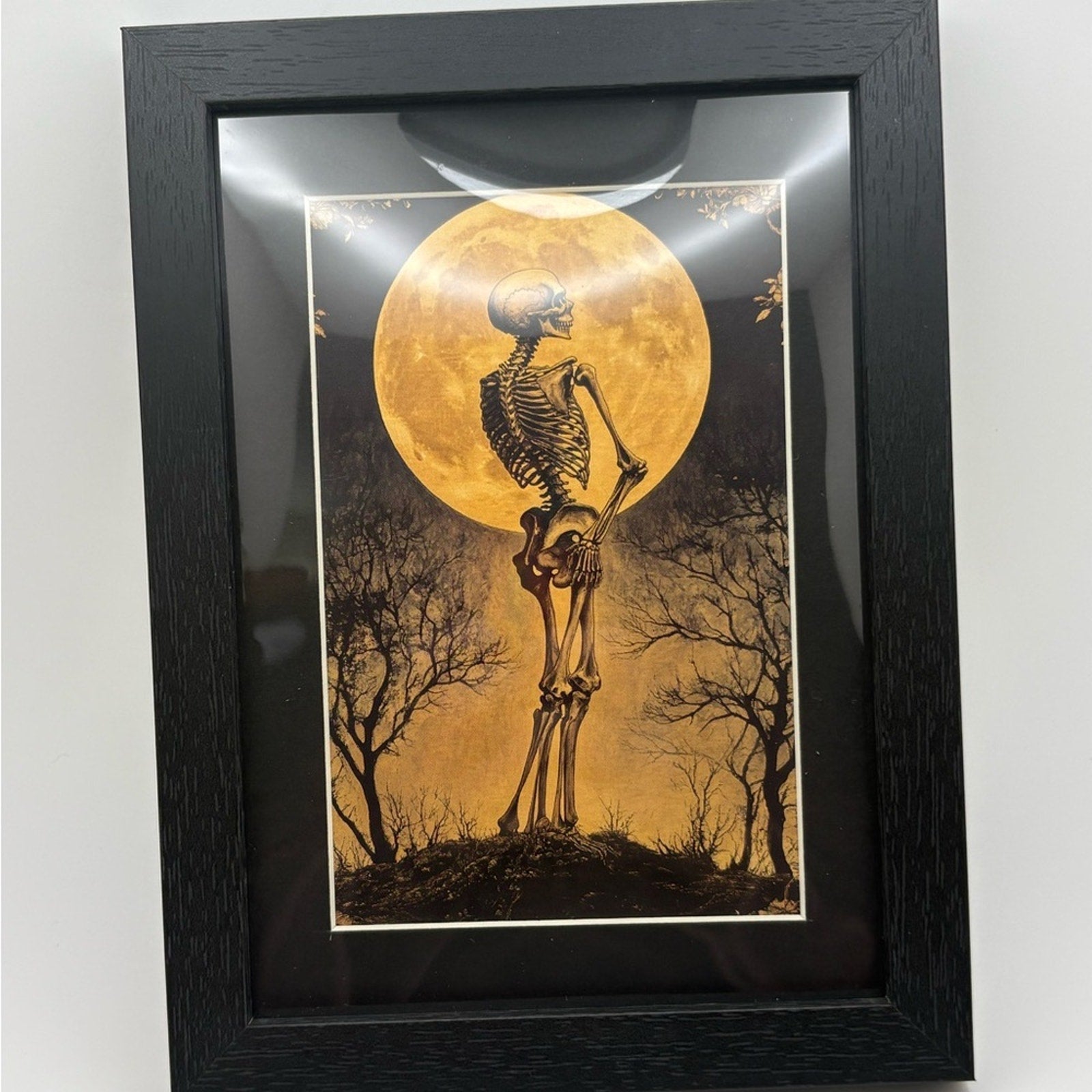 🖤 Gothic Skeleton Moon Art Print | 5x7 | New 🖤