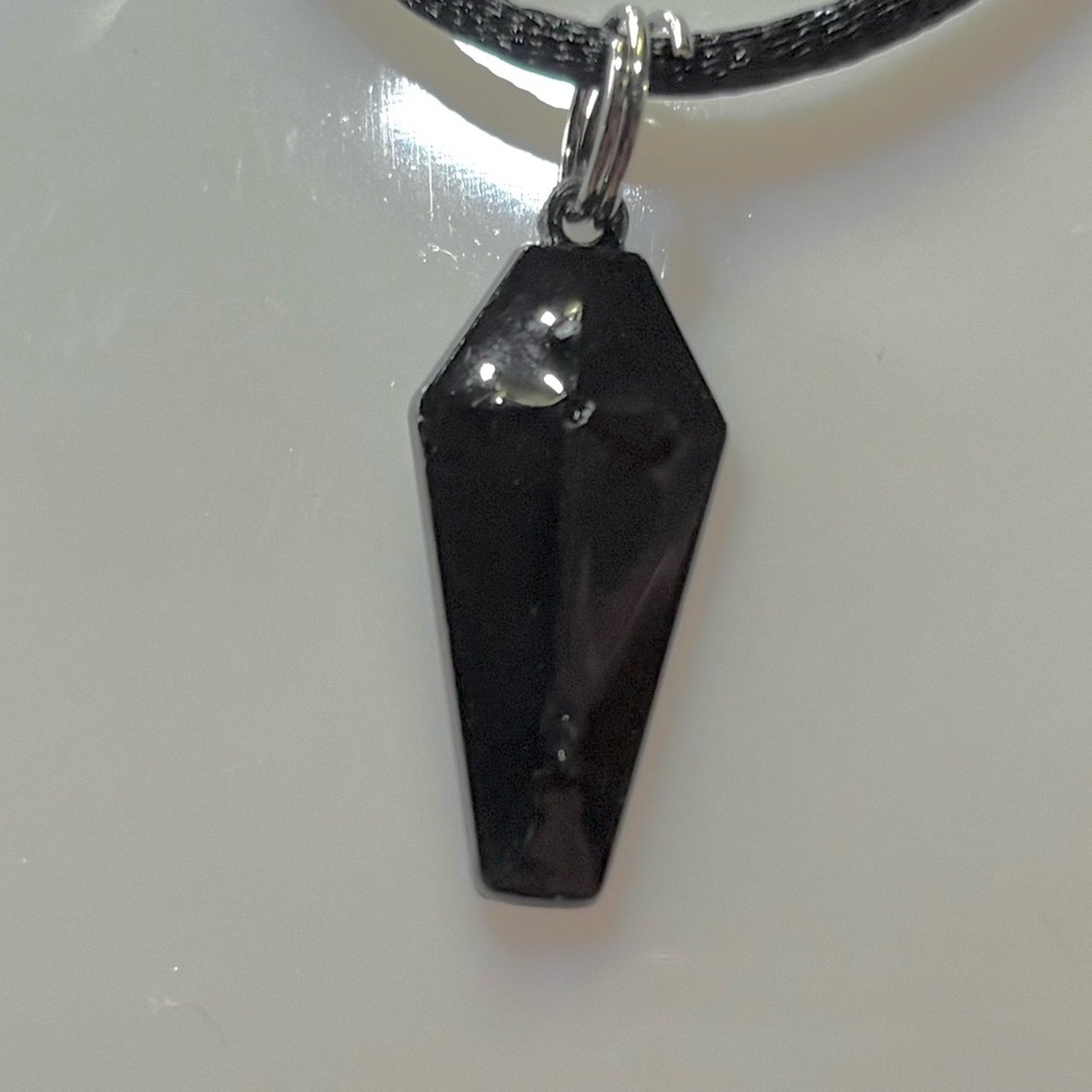 🖤 Black Coffin Pendant Necklace | Gothic Cross Detail 🖤