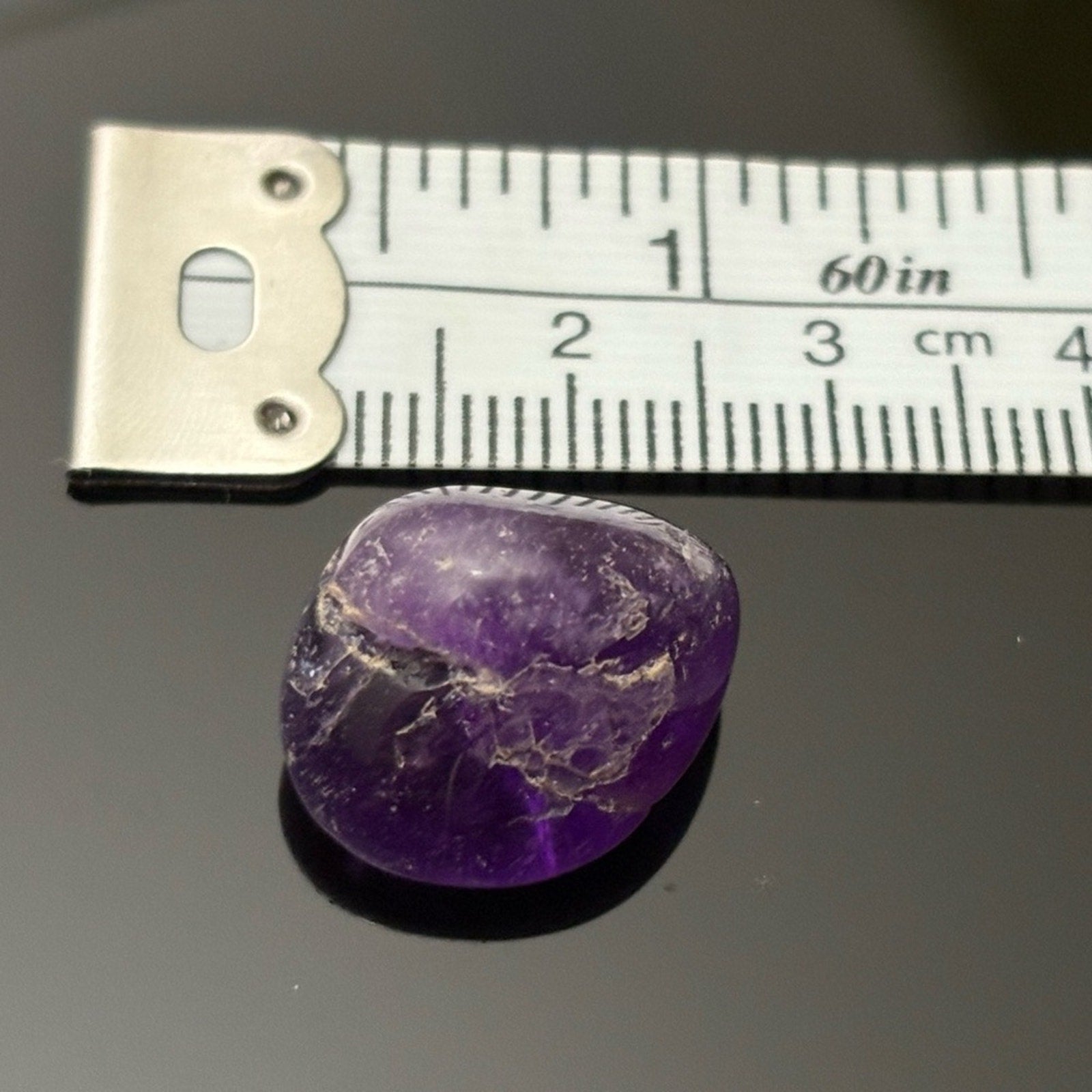 💜Polished Amethyst Tumble — Deep Violet Healing Stone💜