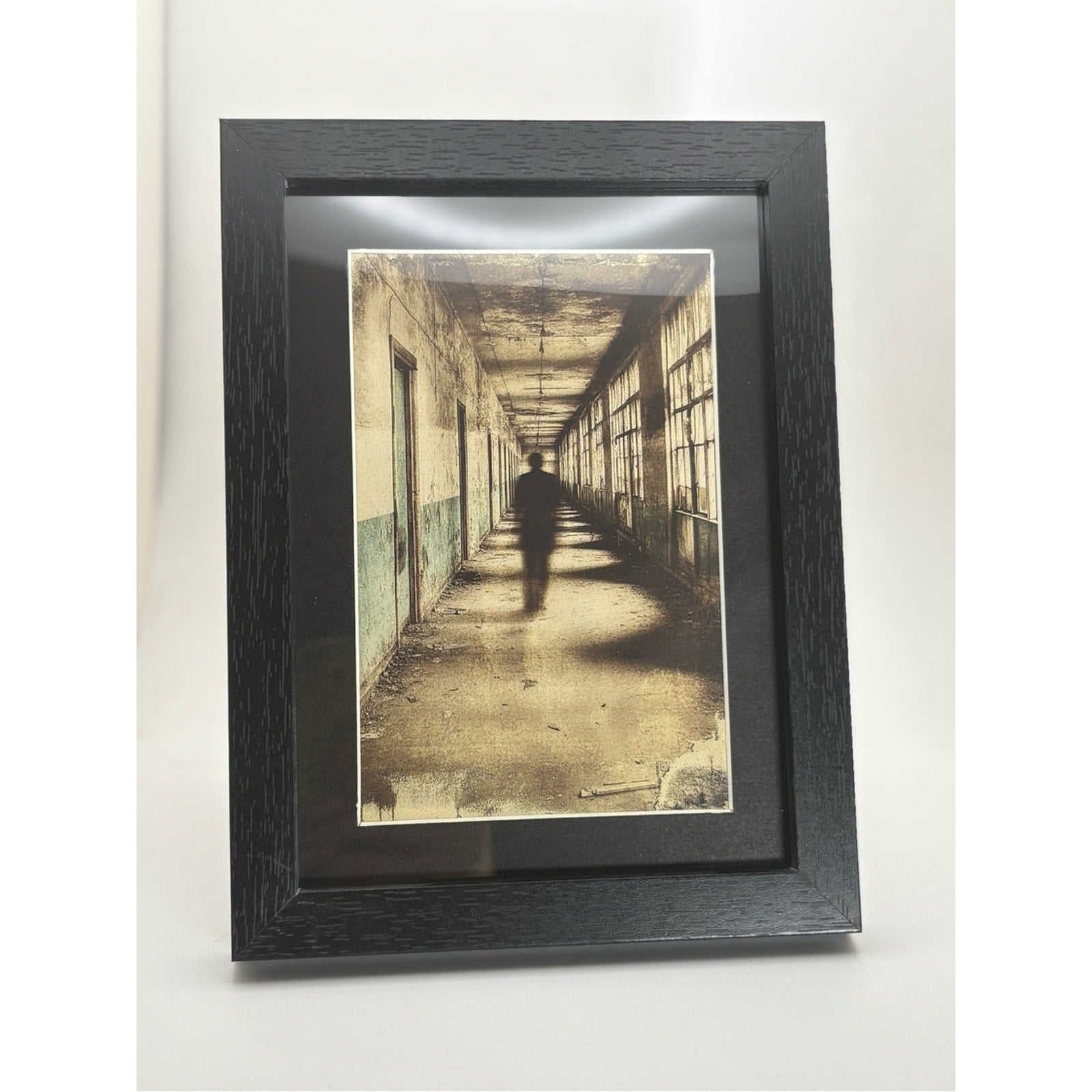 Haunted Corridor Shadow Framed Art Print
