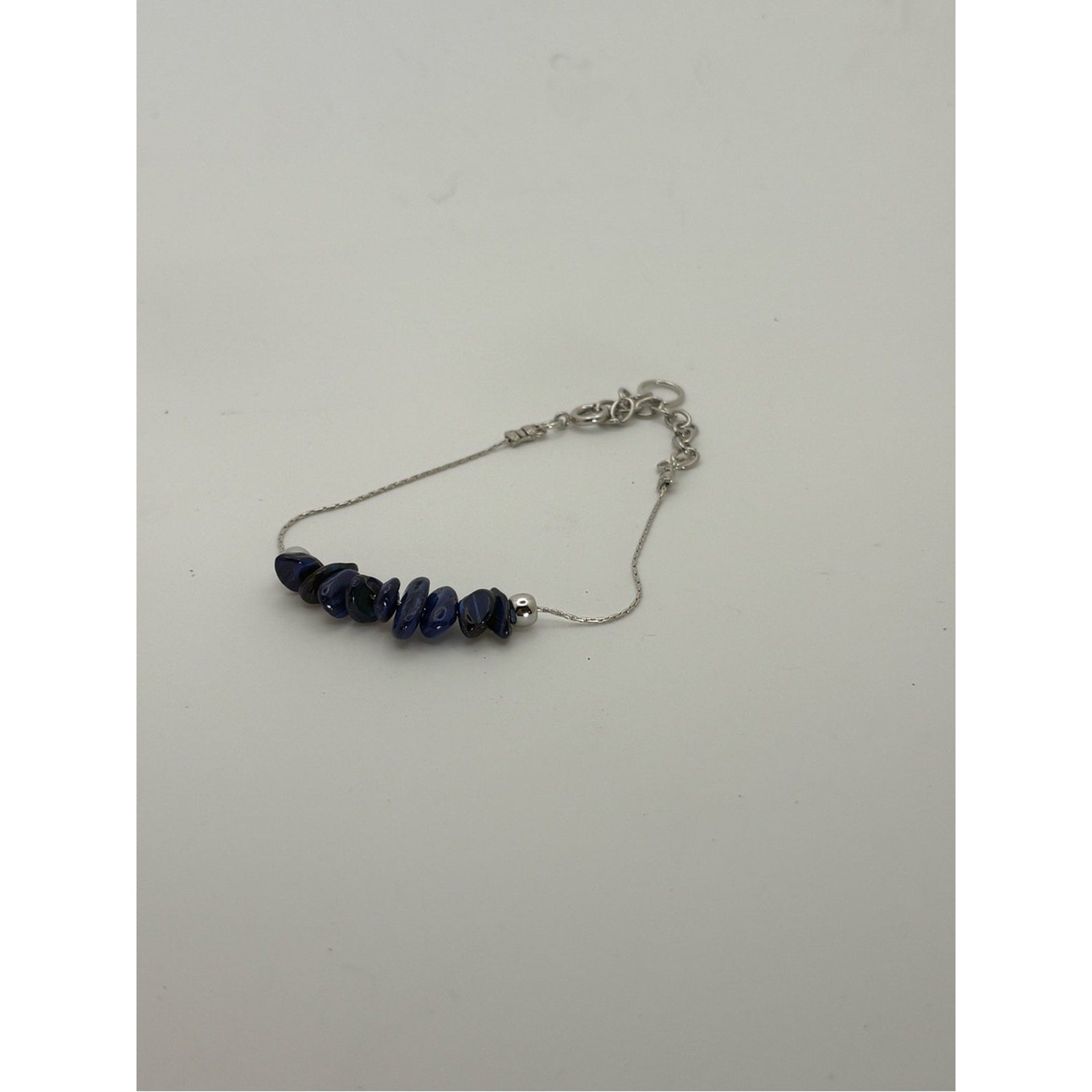 Blue Kyanite Chip Bracelet • Genuine Crystal Bracelet
