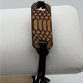 Laser Engraved Wood Bracelet | Geometric Scale Pattern