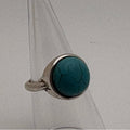 Turquoise Style Stone Silver Tone Ring – Minimalist Statement