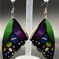 Colorful Abstract Faux Leather Dangle Earrings | Lightweight