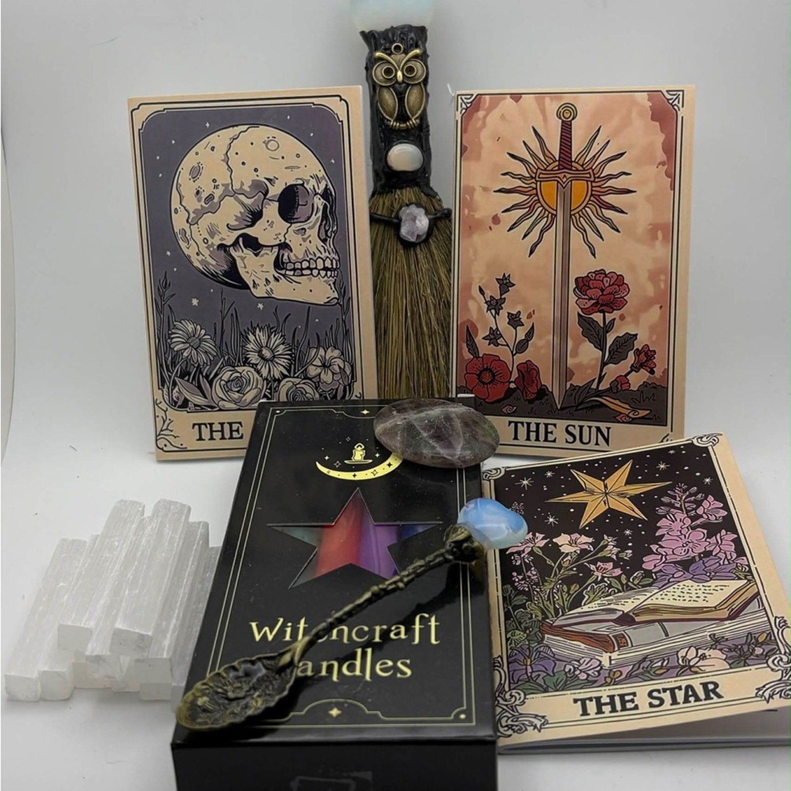 🔮 Witchcraft Altar Bundle • Tarot, Candles & Crystals 🔮