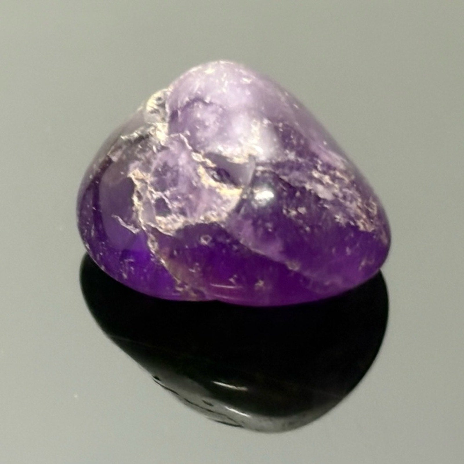 💜Polished Amethyst Tumble — Deep Violet Healing Stone💜