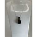 Obsidian Perfume Bottle Pendant Necklace | Crystal Oil Vial Necklace