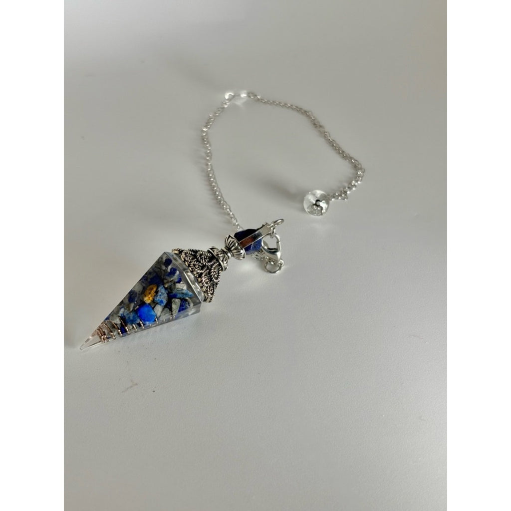 Lapis Lazuli Orgone Pendulum | Crystal Dowsing Tool | Spiritual Divination