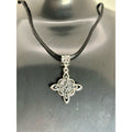 Celtic Knot Pendant Necklace | Silver Tone Charm Necklace